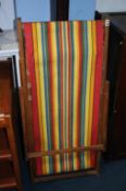 Two vintage folding deck chairs. Contactless collection is strictly by appointment on Thursday,