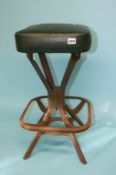 A 1950s metalwork stool, with green top. Contactless collection is strictly by appointment on
