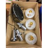 Chrome and glass light fitting. Contactless collection is strictly by appointment on Thursday,
