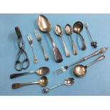 Silver serving spoon, various silver spoons etc. Contactless collection is strictly by appointment