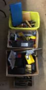 Quantity of various tools in three boxes. Contactless collection is strictly by appointment on