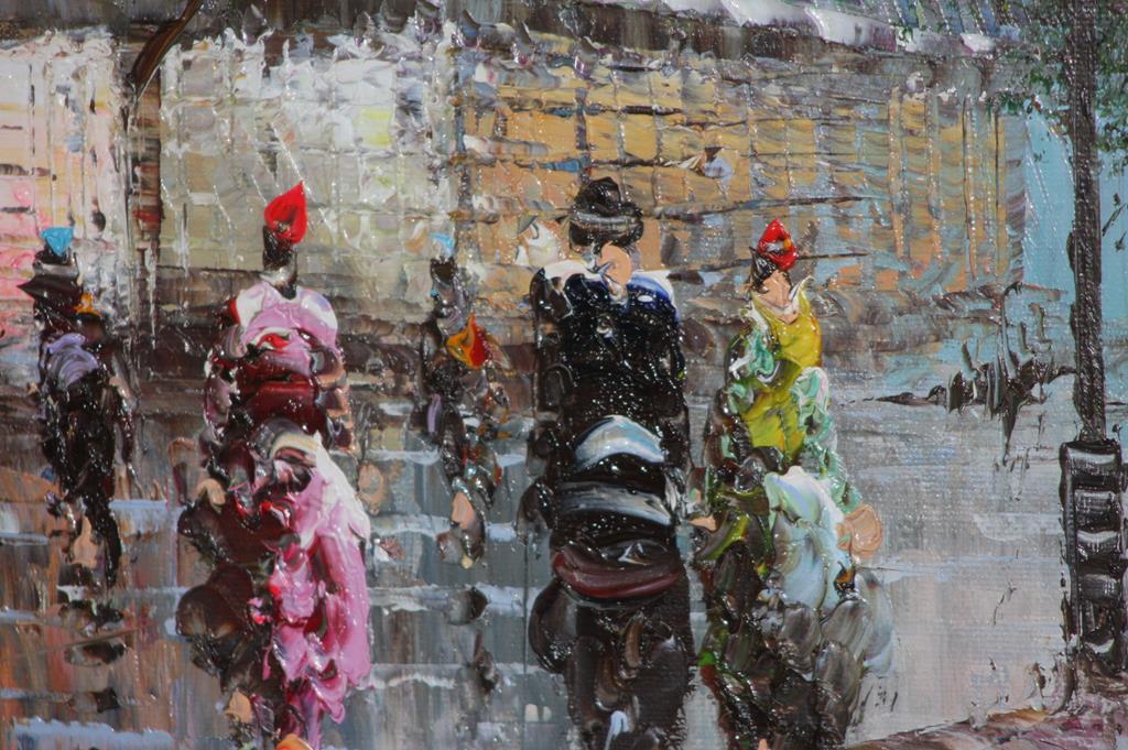Burnett, oil, signed, 'Parisian Street Scene', 50 x 60cm. Contactless collection is strictly by - Image 3 of 4