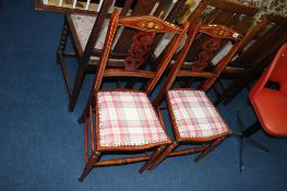 Pair of Edwardian chairs. Contactless collection is strictly by appointment on Thursday, Friday