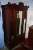 An Edwardian mirror door wardrobe. Contactless collection is strictly by appointment on Thursday,