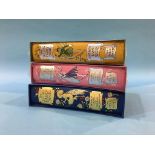 Three volumes, Folio Society 'Yellow Fairy Book', 'Pink Fairy Book' and 'Blue Fairy Book'