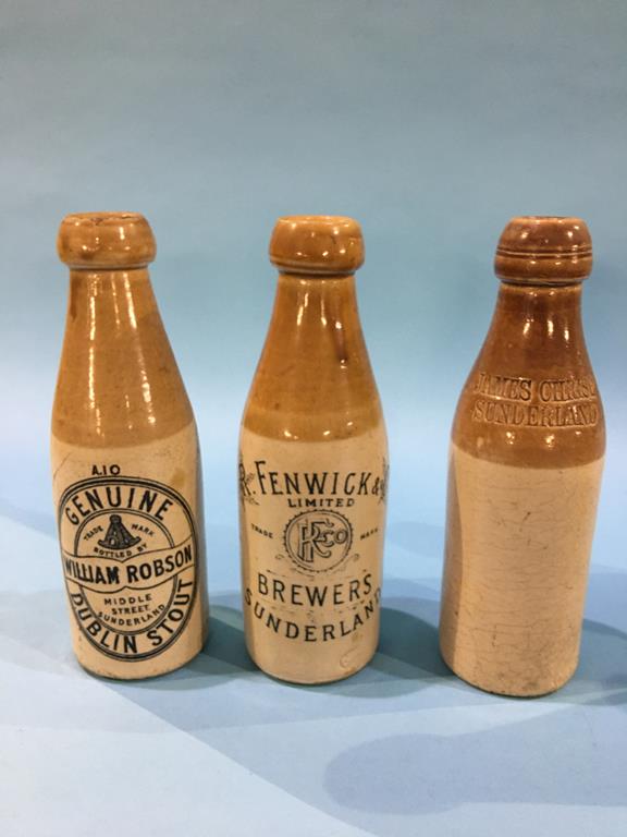 Six stoneware advertising bottles, William Robson Sunderland, George E. Evans, South Shields, - Image 2 of 3