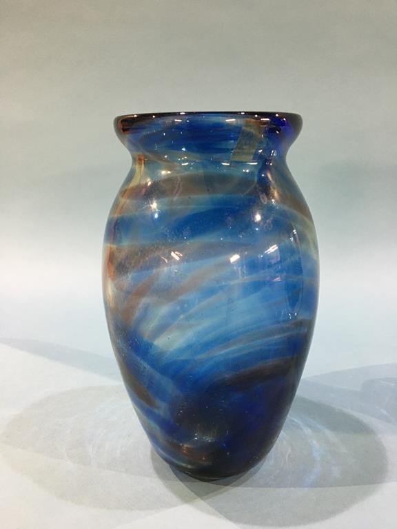 A Mdina cased glass vase and a Hartley Wood glass vase (2) - Image 2 of 3