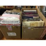 Two boxes of assorted curtains (as new in original packaging)