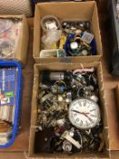 Two boxes of watches (spares and repairs)