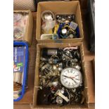 Two boxes of watches (spares and repairs)