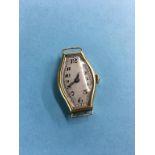 A ladies 18ct gold watch