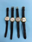 Four various gents watches, including a Smith Astra etc.