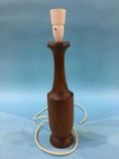 Teak table lamp