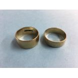 Two 9ct gold rings, weight 10.7 grams