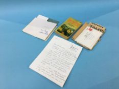 A collection of signed letters and Christmas cards by author Catherine Cookson
