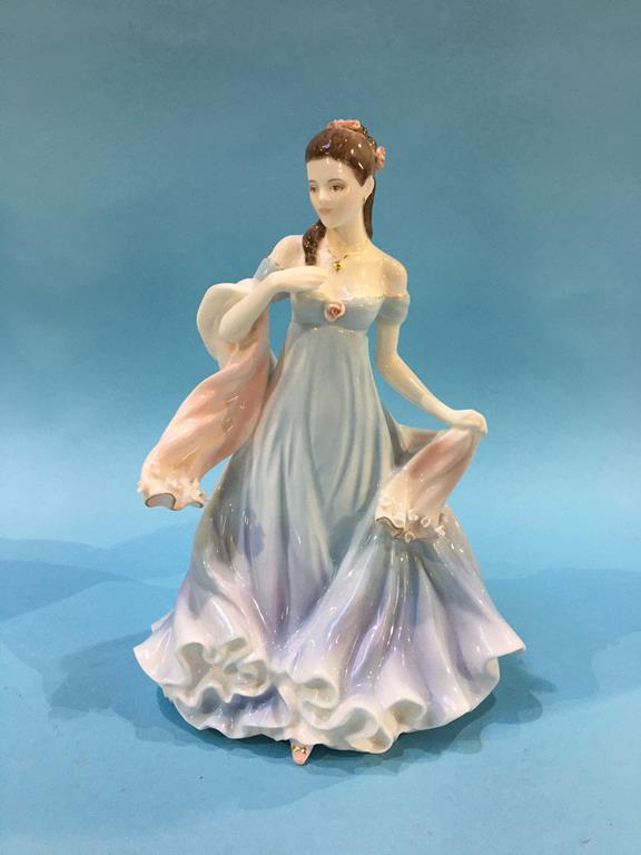 Three Royal Worcester figures and three Coalport figures - Image 6 of 13