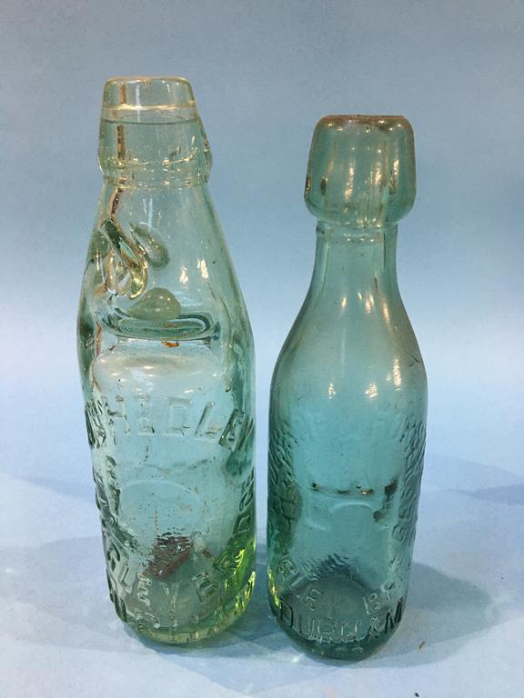 Eight glass advertising bottles from Durham to include, 2 Jessop and Foster, Wm Hedley, 3 Wood and - Image 5 of 6