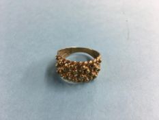 A 9ct gold ring, weight 5.8 grams