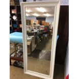 Cream rectangular mirror, 166 x 74cm