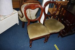 Two mahogany chairs