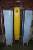 Five metal industrial cabinets