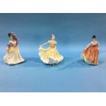 Three Royal Doulton figures 'Fair Lady', 'Katie' and 'Ninette'