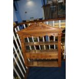 Pine delft rack with two drawers, 89cm wide