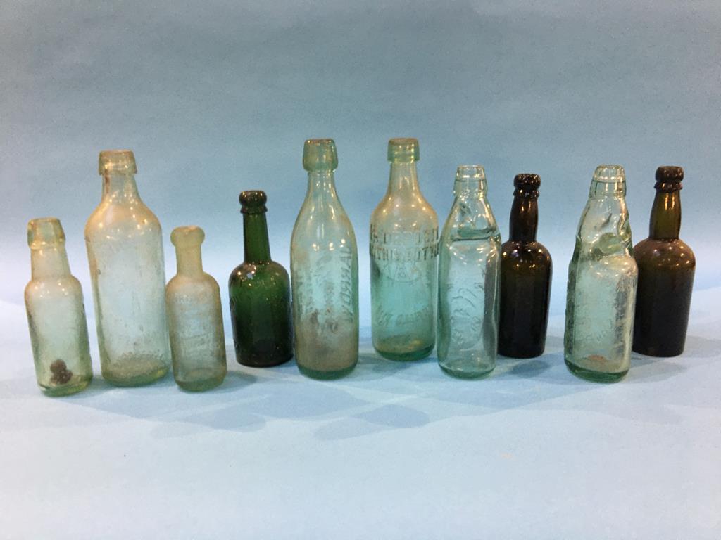 Ten glass advertising bottles to include The Aerated Water Co., Annfield Plain, James Hall, - Image 2 of 7