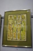 Eric Briars, watercolour, signed, dated 1965, 'Conclave', 37cm x 28cm