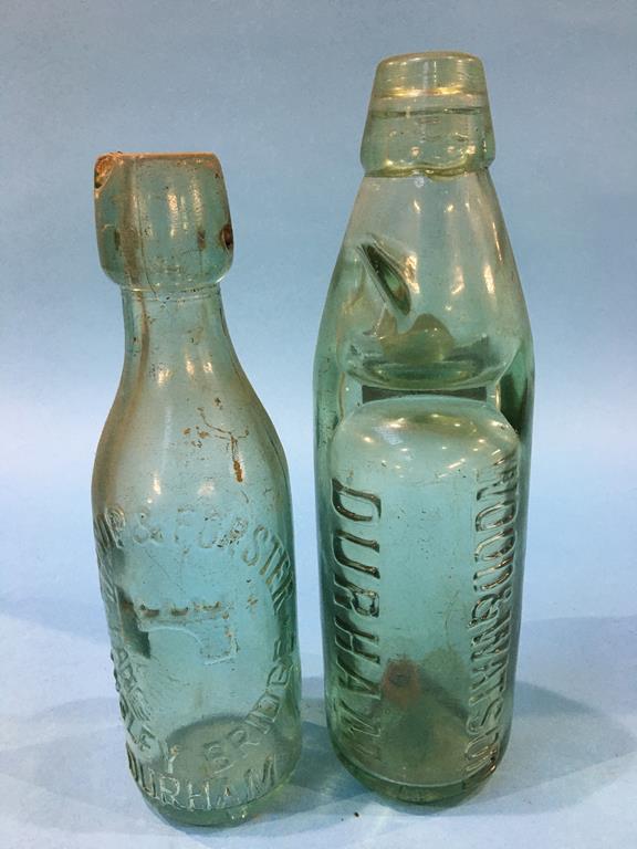 Eight glass advertising bottles from Durham to include, 2 Jessop and Foster, Wm Hedley, 3 Wood and - Image 6 of 6