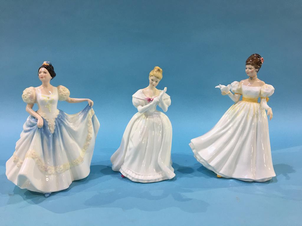 Three Royal Doulton figures, 'Kathleen', 'Denise' and 'Lindsay'