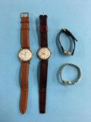 Two ladies and two gents 9ct gold wrist watches