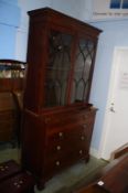 A 19th century mahogany secretaire bookcase, 112cm wide, 53cm deep, 224cm height