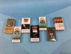 Seven (sealed) packets of cigars to include; Dutch Master, Black Titan etc. (unopened)