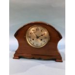 A mahogany 8 day mantel clock