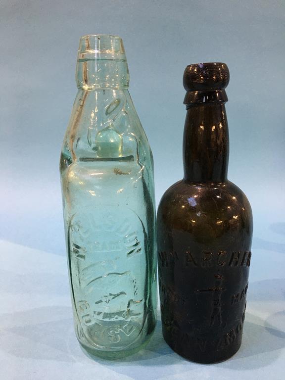 Ten glass advertising bottles to include The Aerated Water Co., Annfield Plain, James Hall, - Image 5 of 7