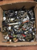 A box of watches (spares and repairs)