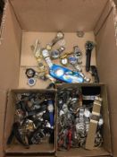A box of wristwatches (spares and repairs)