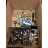 A box of wristwatches (spares and repairs)