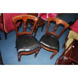 Pair of mahogany single chairs