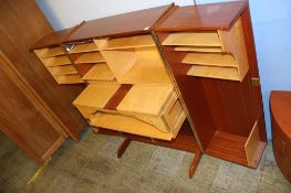 A Continental teak work station (ideal for home workers during the pandemic) with two fold away