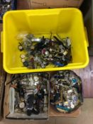 Three boxes of watches (spares and repairs)