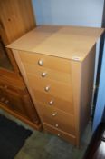 Modern seven drawer chest, 54cm wide