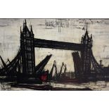 Print after Bernard Buffet, 'Tower Bridge', 47cm x 76cm