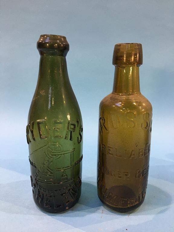 Ten glass advertising bottles to include; W. Conway Ltd, Cleethorpes, Harston and Co., Harrogate, - Image 5 of 7