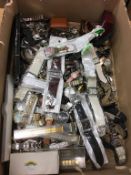 A box of wristwatches and straps (spares and repairs)