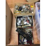Three boxes of watches (spares and repairs)