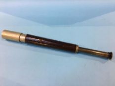 A military telescopic spyglass marked, 'W. Ottoway and Co. Ltd Ealing, London 1941'