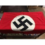 A German Second World War flag, 'Captured in Crete May 12th 1941', 96 x 77cm