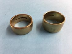 Two 9ct gold rings, weight 17.5 grams